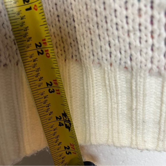 John and Jenn Striped Knit Sweater Size XL Burgundy White Cream - Picture 12 of 12